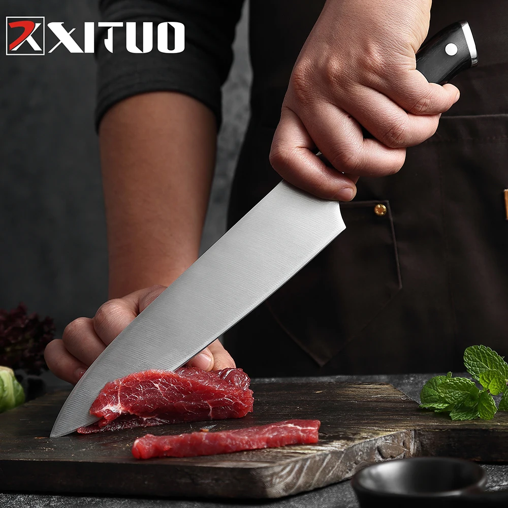 XITUO Kitchen Knife Set Japanese Slicing Cleaver Santoku Knife Sharp Utility Boning Knives 7CR17 Stainless Steel Cooking Knives