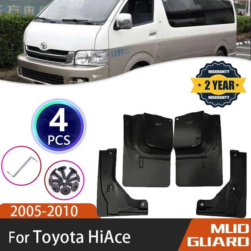 

For Toyota HiAce KDH Commuter RegiusAce 2005~2010 Front Rear Wheels Splash Mud Mudflap Guards Mudguard Fender Auto Accessories