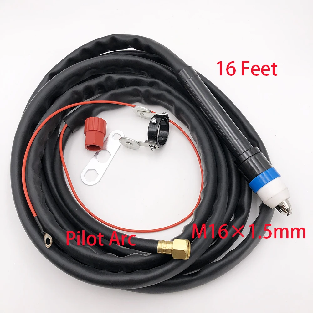 5 Meters 16 Feet PANA Style HF Pilot Arc P-80 P80 Plasma Cutting Torch Machine Torch Straight Torch Body