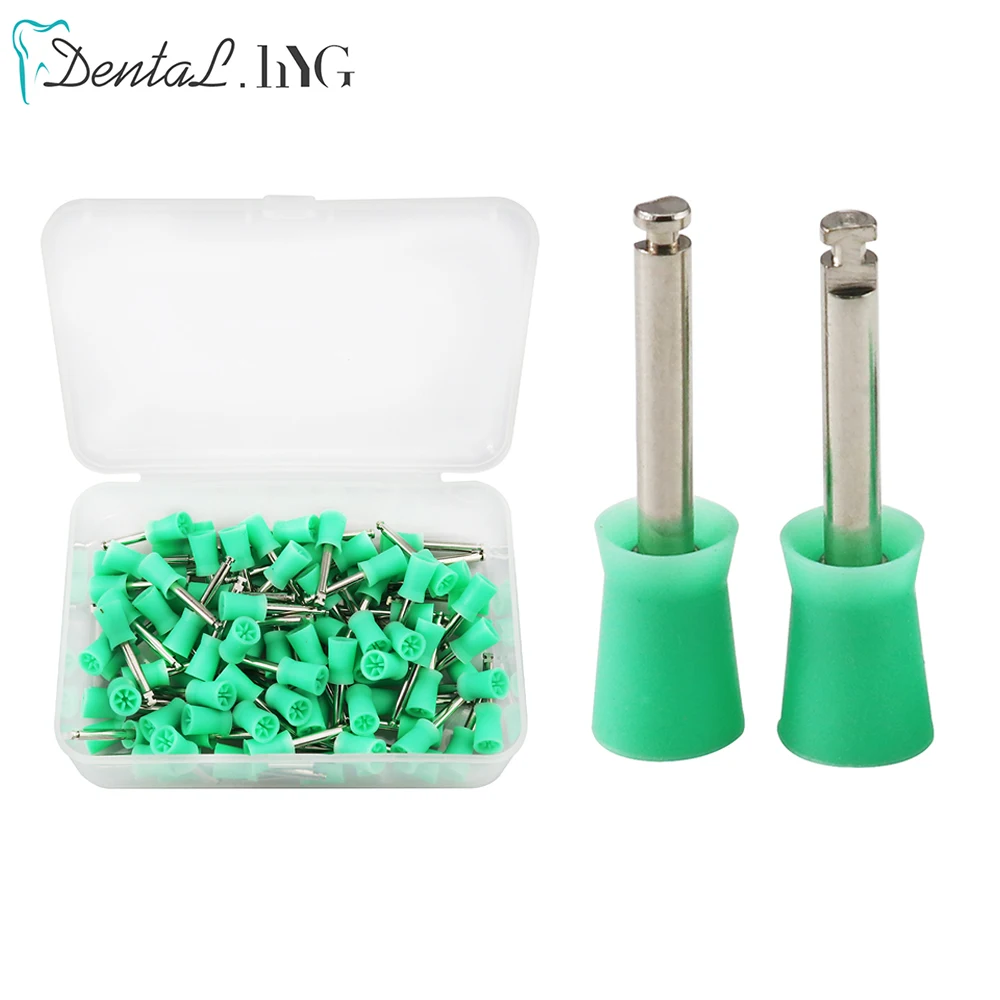 100Pcs/Box Dental Polishing Cup Latch Type Rubber Tooth Polish Polishing Brush Prophy Cup For Low Speed Handpiece Oral hygiene