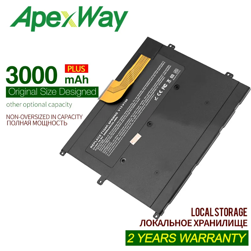 

ApexWay 11,1 v 3000mAh аккумулятор для ноутбука Dell 0NTG4J 0PRW6G 0449TX PRW6G T1G6P, для dell Vostro V13 V13Z V130 V1300