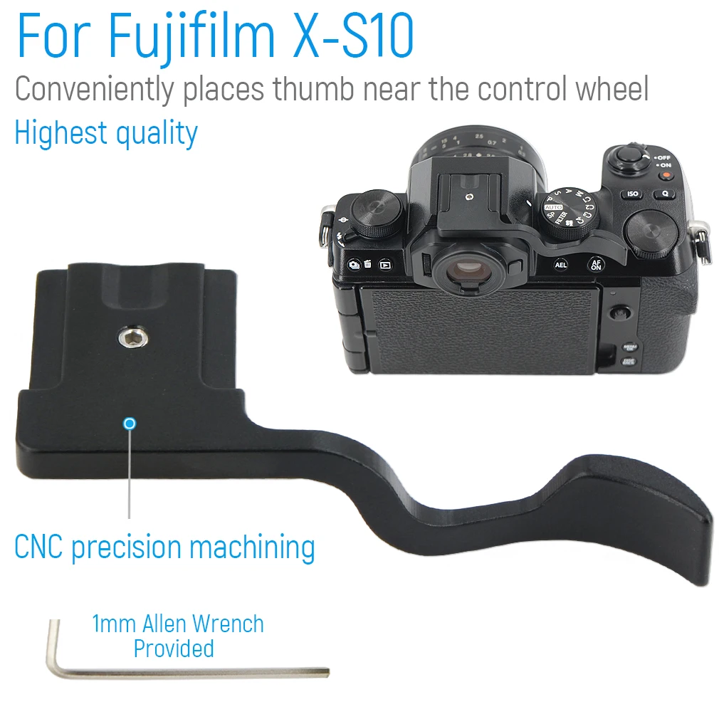 Empuñadura de Metal con pulgares hacia arriba, agarre de mano para cámara Micro DSLR Fujifilm X-S10