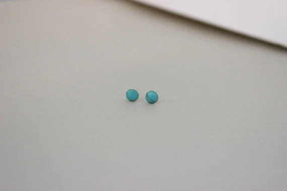 Sterling Silver Turquoise Stud Earrings, Lapis lazuli earrings, Moonstone studs earrings,White pearl earrings