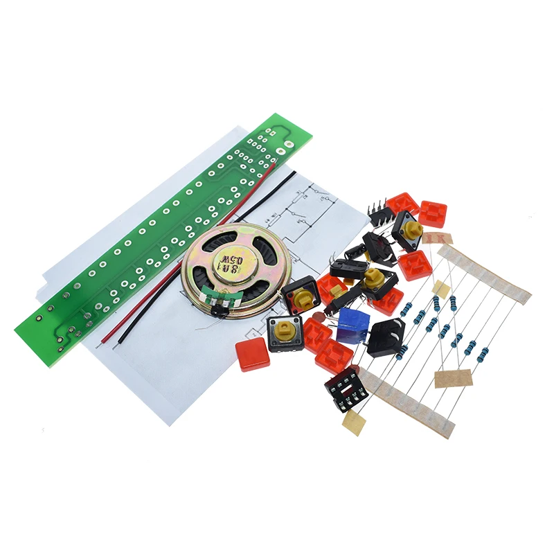 1SET NE555 Component Electronics Electric Piano Organ Module DIY Kit Learn electronic principles, children's lab