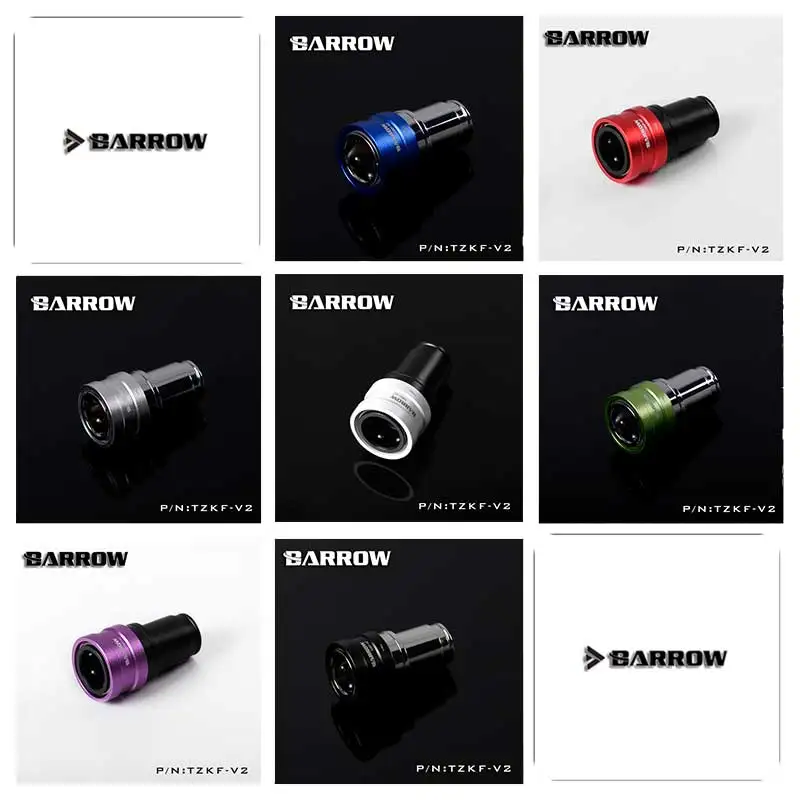 

Barrow PC water cooling Butted fitting Fast-fit Water stop plug tube connector G1/4 Female water cooler TZKF-V2