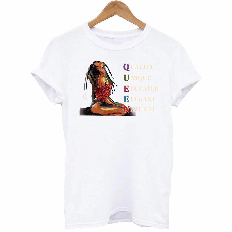 Unique Black Women Patch On Clothing DIY Washable Thermal Sticker On T-Shirt Heat Transfer Patch Educated Girl Stickers Applique