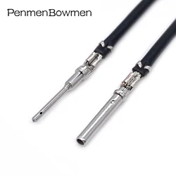 10 Pcs 1.0mm DTM Crimp Terminal Wire Auto Electric Connector with Cable Pins 3-1447221-4 Insert Spring Round Male Female Blocks