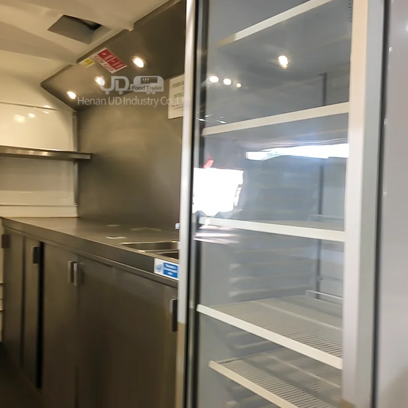 Caminhões elétricos móveis do alimento do vintage, estilo fresco, carrinho do gelado, caminhão do taco do cachorro-quente, petiscos e café, cozinha e restaurante, venda