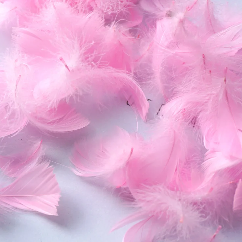 Colorful Feathers 3-8cm Small Floating Goose Plumes Festival Stage Decor DIY Handmade Jewelry Clothing Accessories Supplies