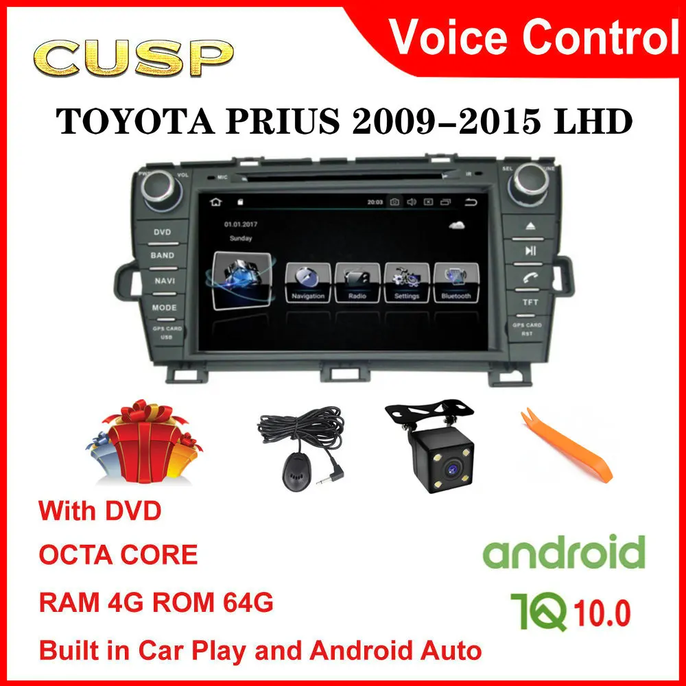 

Автомобильный dvd-плеер CUSP Android 10,0 для TOYOTA PRIUS 2009 2010-2015 2 Din автомобильный радиоприемник gps автомобильный стерео Мультимедийный аудио LHD CarPlay