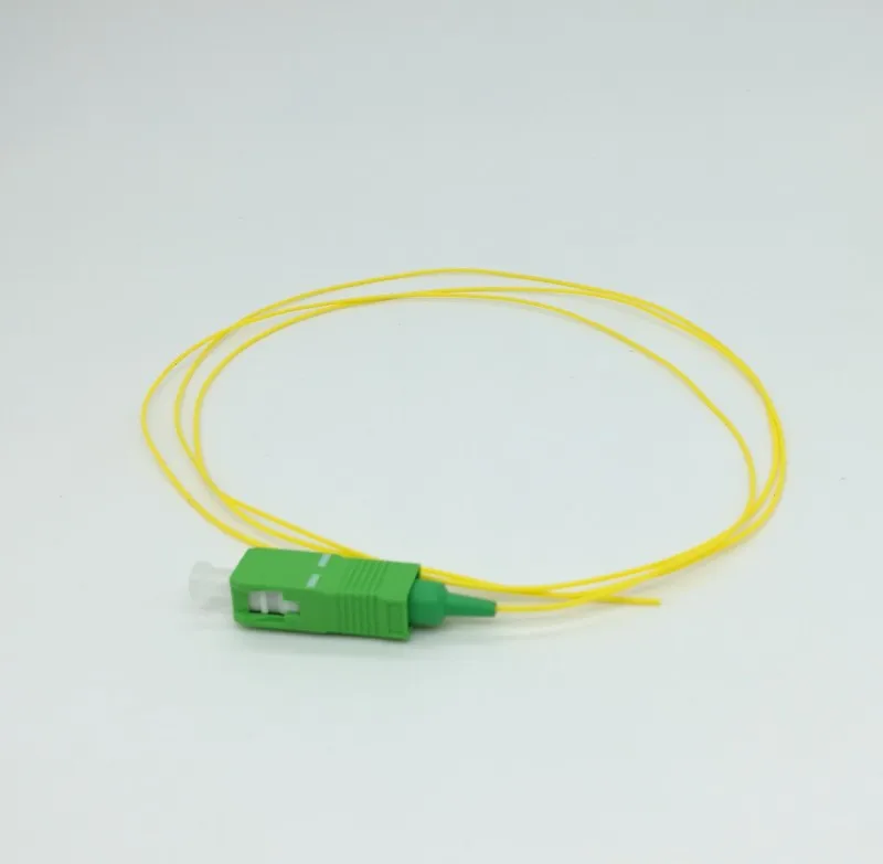 50/PCS  Lot SC/APC fiber Pigtail Simplex 9/125  Single Mode Fiber Optic Pigtail 0.9mm LSZH Yellow