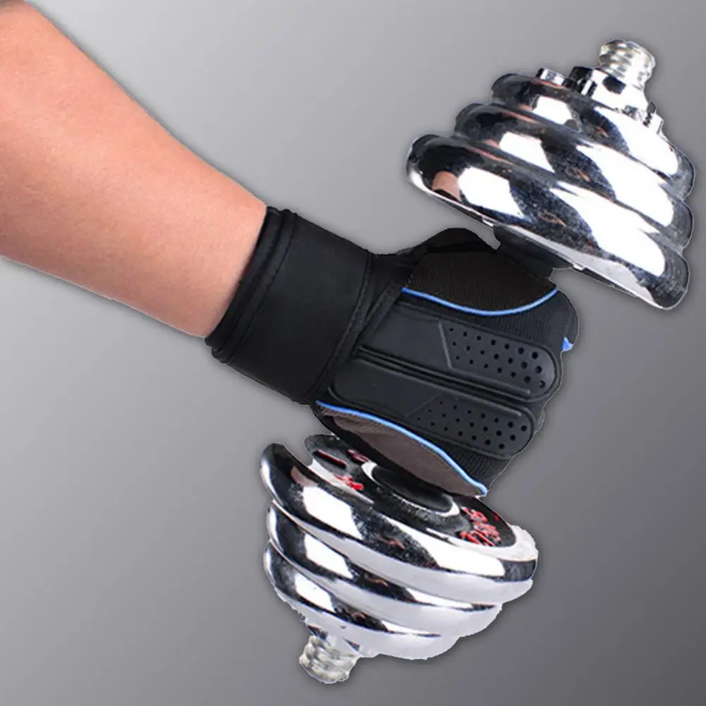 1 par de guantes gimnasio Anti-Slip fuerza entrenamiento mitad Mitad de dedo al aire libre halterofilia deportes guantes de entrenamiento para los