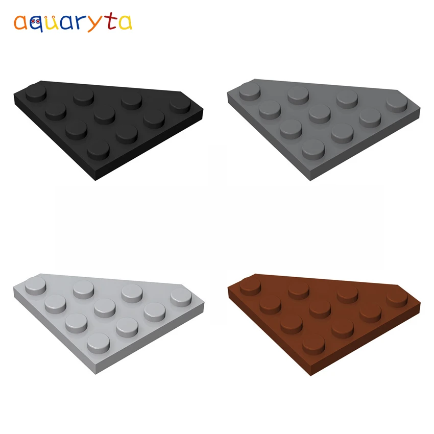 Aquaryta 40pcs Plate Wedge 4x4 Cut Corner Blocks Parts MOC Compatible 30503 DIY Creative Educational Toy for Teen and Adult