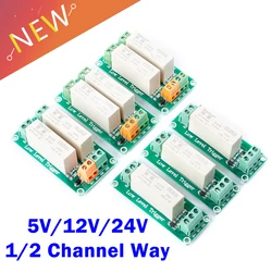 5A 1 2 Channel Way 5V/12V/24V Relay Module Low Level Trigger Solid State Relay DC Control Board DC Single Phase Device