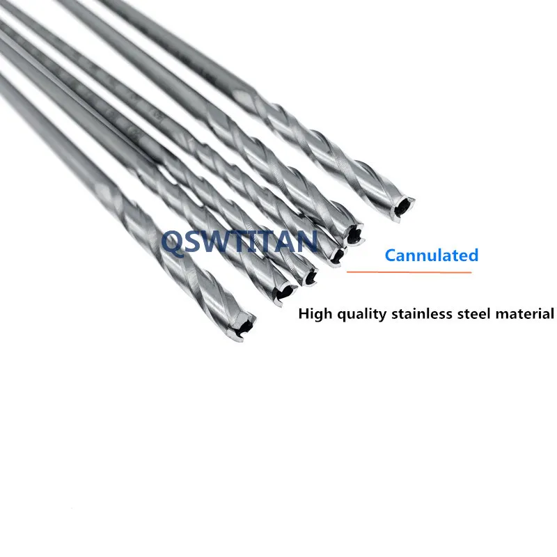 Stainless Steel Cannulated Drill Bits Hollow 250mm  Orthopedics Instruments