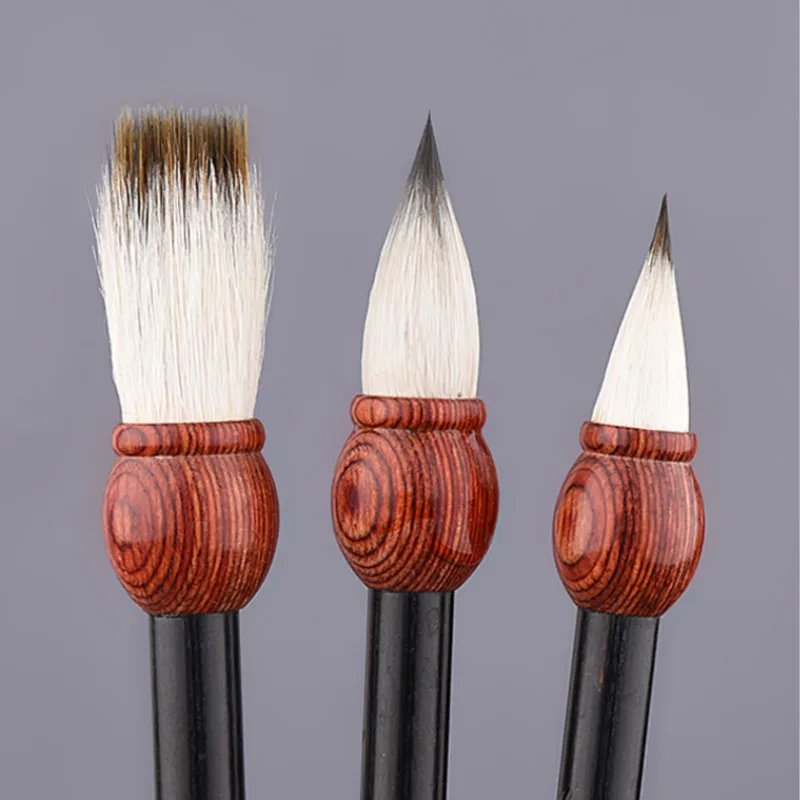 

3pcs/set Chinese Calligraphy Brush Woolen&purple Rabbit Hair Chinese Painting Brushes Adult Calligraphy Painting Practice Brush