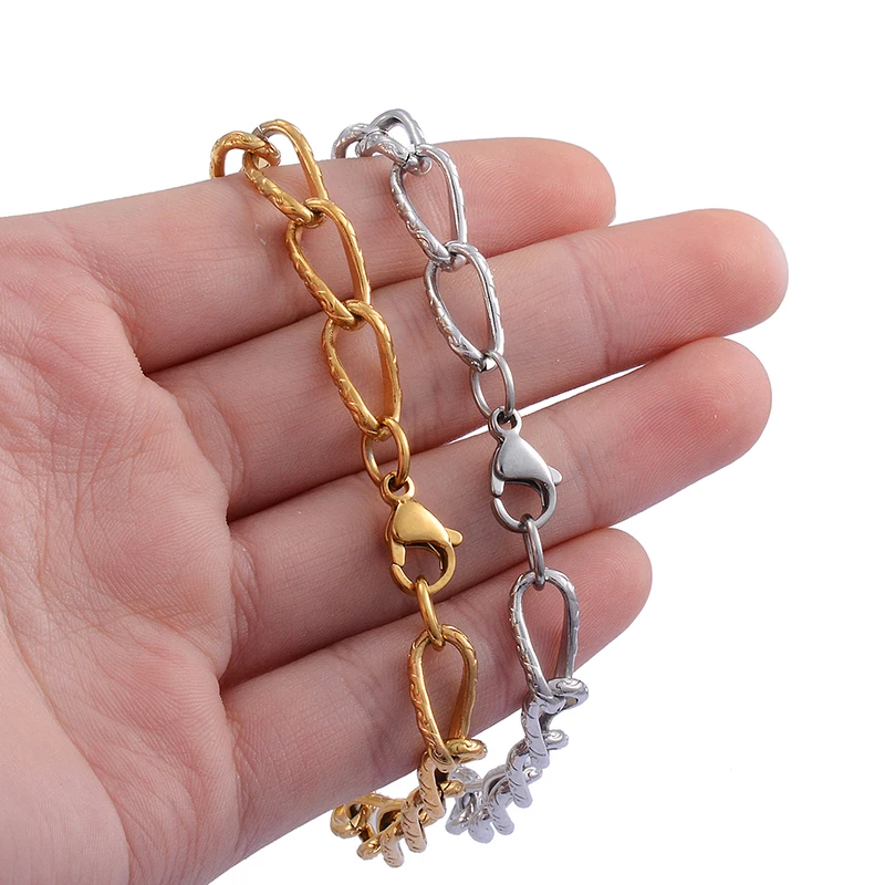Modisches Edelstahl-Armband Wasserdichter Hip-Hop Metall-Armreif Silber- und Goldfarben 6mm Hochwertiger Schmuck für Männer und Frauen – Detail 4