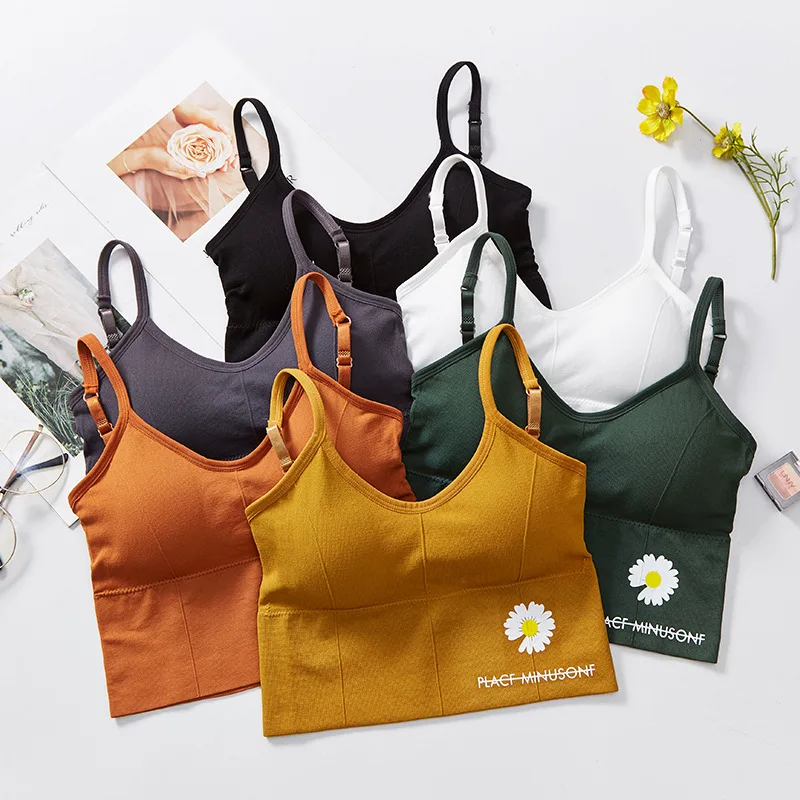 

Women's Cotton Bras Tube Top Bra Girl Fashion Tank Up Female Sport Bra Sexy Lingerie Push Up Brassiere Ladies Bralette Top