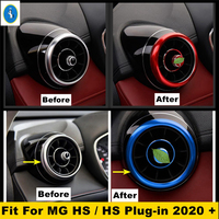 Red / Blue Air Conditioning AC Vents Frame Cover Trim Dashboard Air Outlet Decoration Ring Fit For MG HS / HS Plug-in 2020 2021