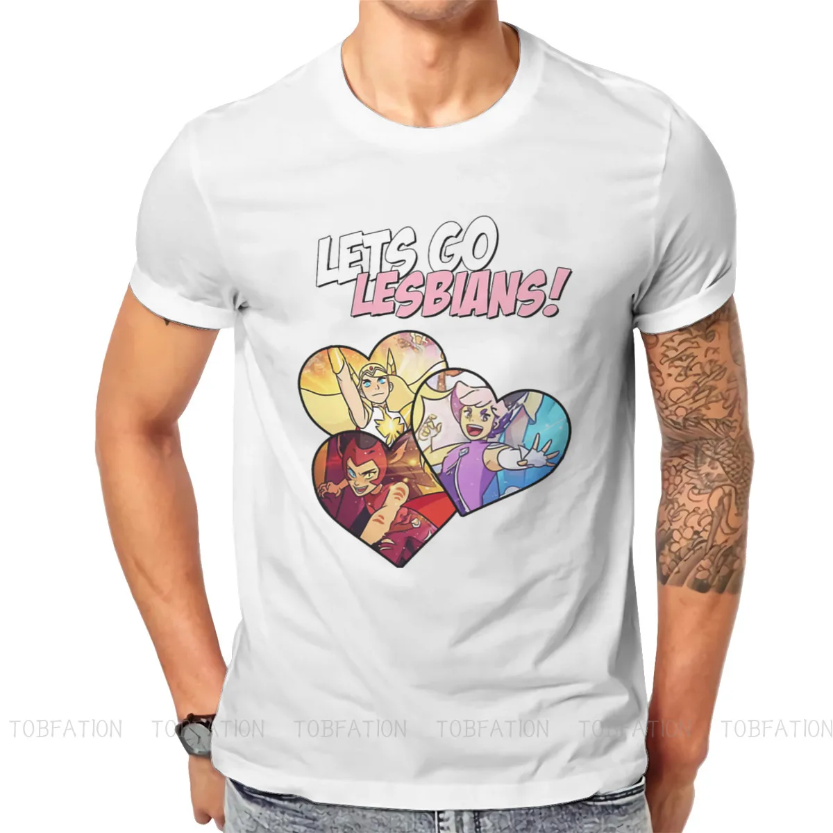 Lets Go Lesbians Hip Hop TShirt She Ra and the Princesses of Power Adora TV Tops Casual T Shirt Men Short Sleeve Gift Clothes