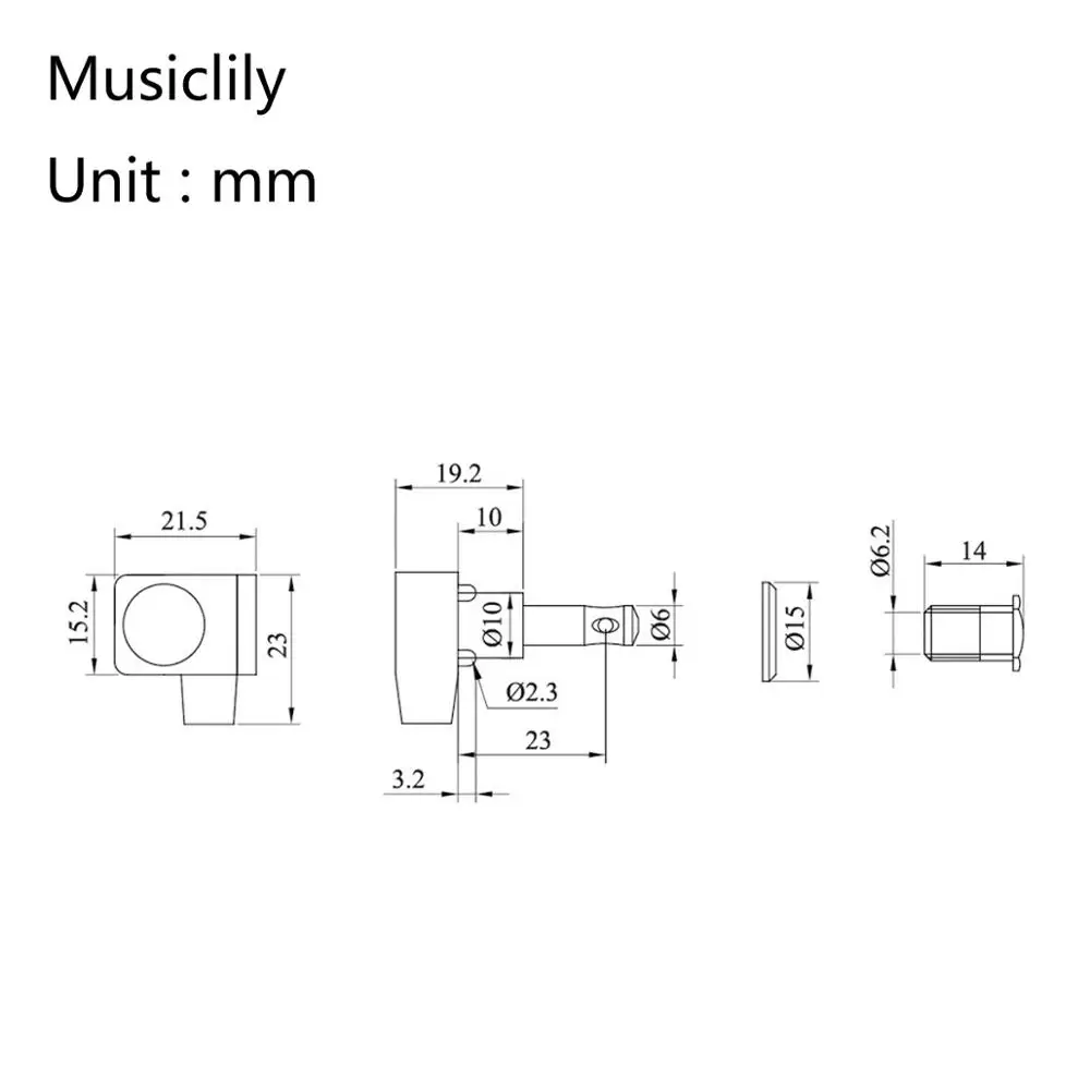 Musiclily Pro 6-in-line 2-pins Sealed Guitar Tuners Machine Head Tuning Pegs Set for Fender ST/Tele, Chrome