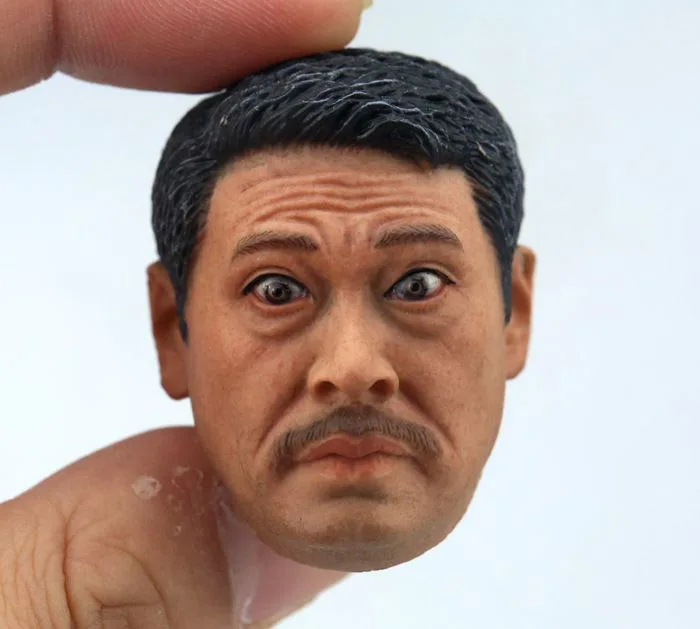 

1/6 Scale Ng Man Tat Head Sculpt Comedy Superstar Head Carving Model for 12 In Action Figure Phicen JIAOUL Doll Toy