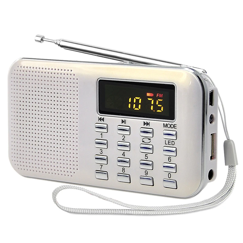 EONKO L-218AM AM/FM Radio Speaker with TF USB AUX Flashlight