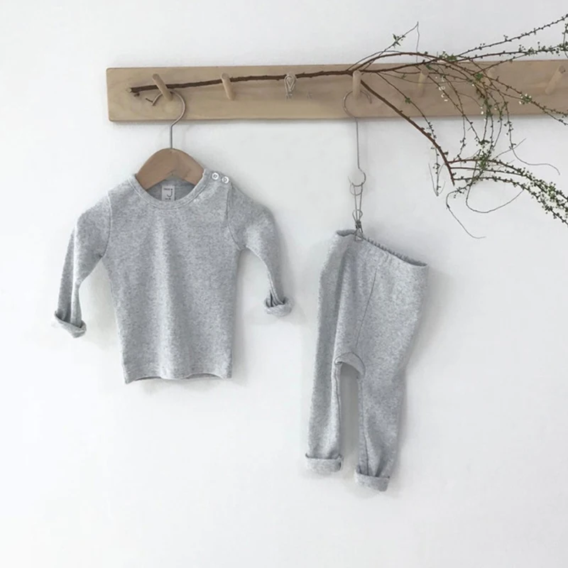 Newborn Baby Kids Sets Fashion Solid Hoodies for Unisex Sweatshirt Summer Clothes Baby Girl Infant Clothing Babygirl Outfits