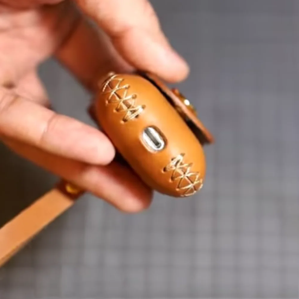 DIY leather craft earphone bag case die cutting knife mould hand tool metal hollowed puncher