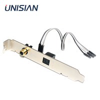 UNISIAN Optical Fiber Coaxial Digital Sound Card 24BIT 192KHz SPDIF Daughter Card Full Half Height DAC DTS Dcoder for Desktop PC