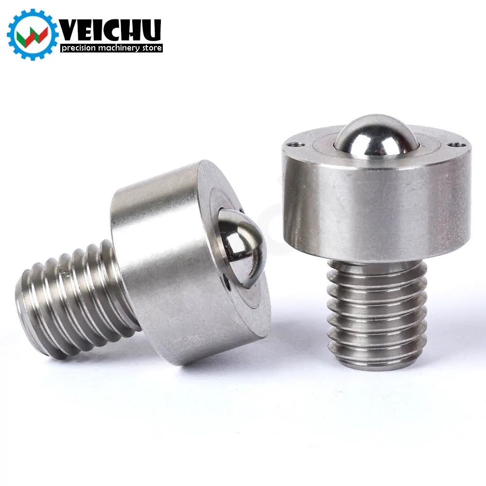 VEICH 1PCS Converyor VCN314 Todos Rolamento de Esferas de Aço Inoxidável Cabeça Redonda Bola de Rolos Rolo Êmbolos Com Rosca Do Parafuso Prisioneiro