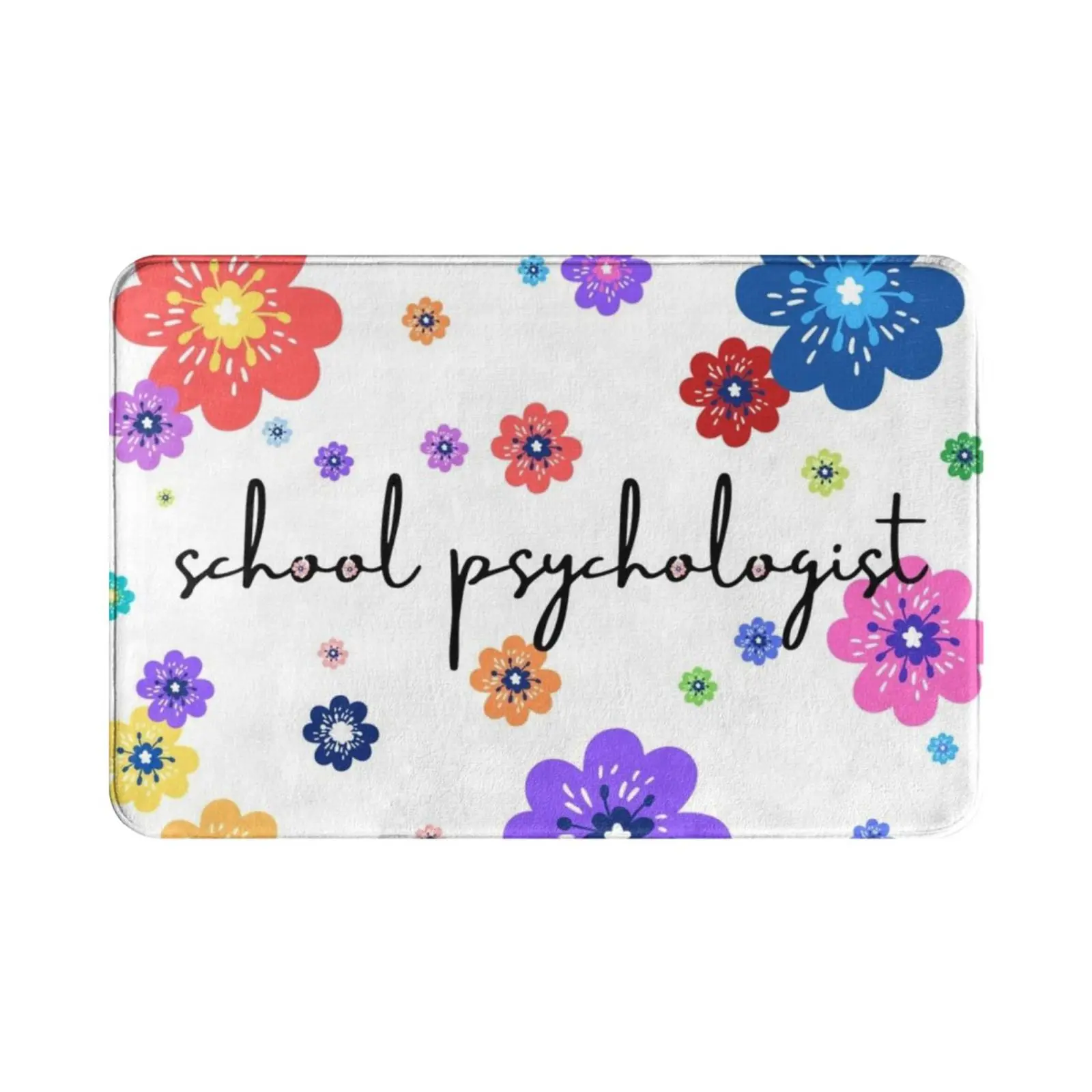 School Psychologist Colorful Carpet Mat Rug Cushion Soft Psychologist School Psychologist School Psych School Psyched