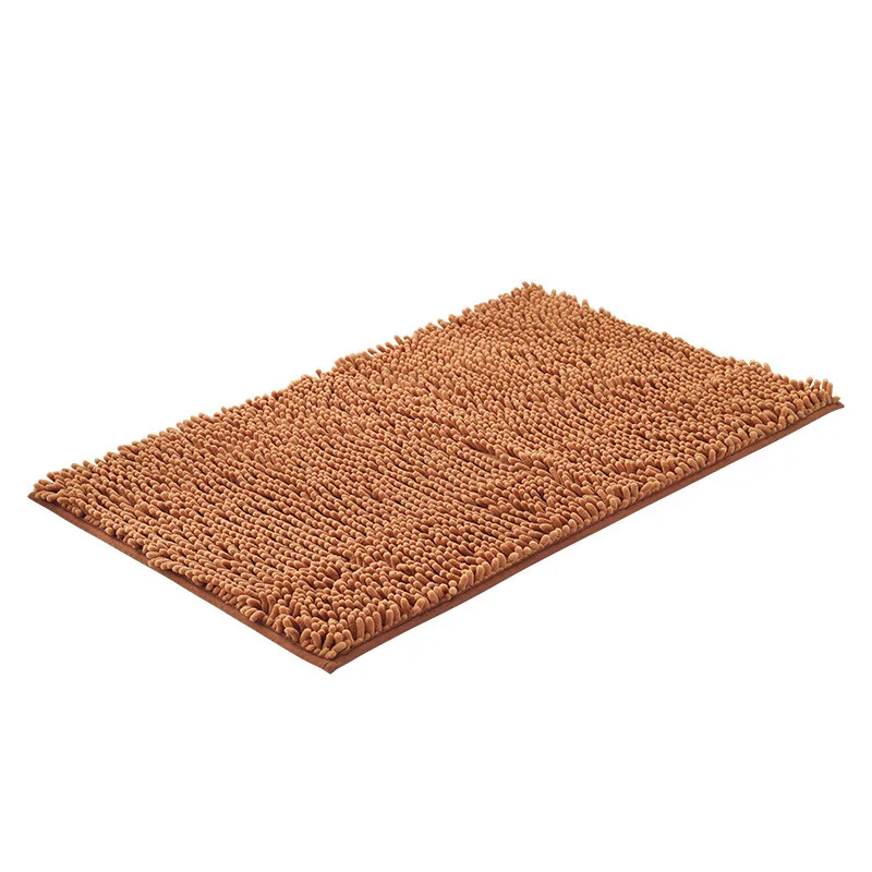 Bathroom Carpet Mat Set Flannel Anti-Slip Soild Chenille Kitche Mat Bath Toliet Rug Washable Water Absorption