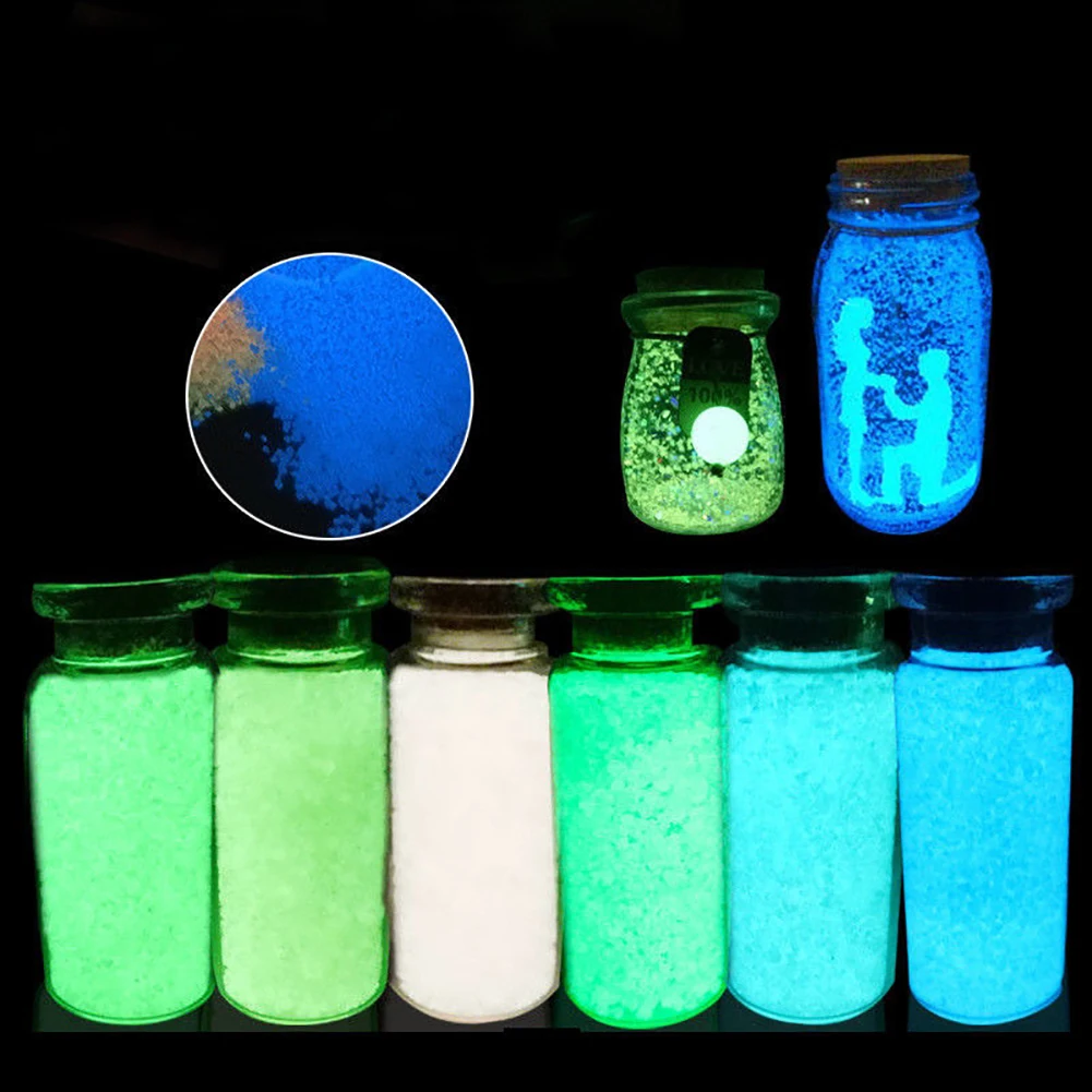 10g Luminous Stone Particles Glow in Dark Fish Tank Aquarium Fluorescent Sand Decor Garden Ornament Gifts