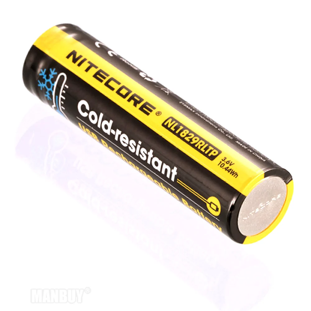 2024 NITECORE NL1829RLTP Cold Resistant 2900mAh 5A 18650 USB Direct Charging Li-ion Battery in Low Temperature Environments -40C