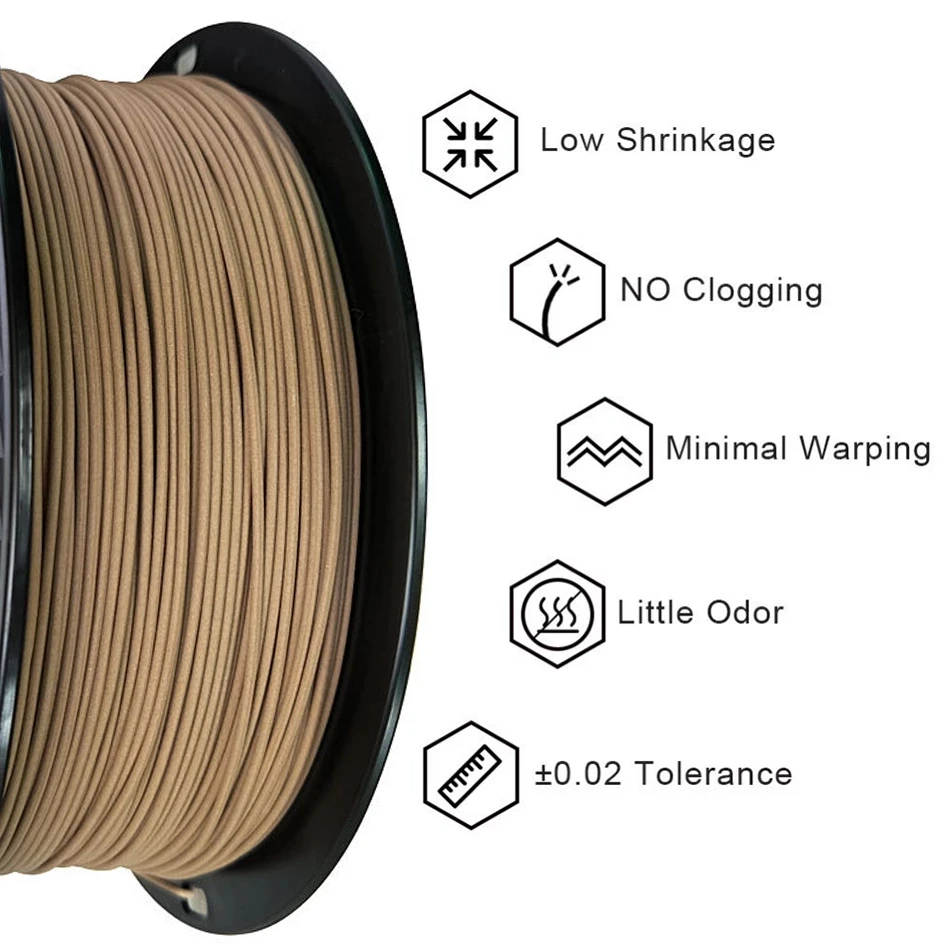 3d Printer Filament 250g/500g Wood PLA 1.75mm Light Wooden 3d Printing Material Red Wood Dark Wood Like Wood Dropshipping