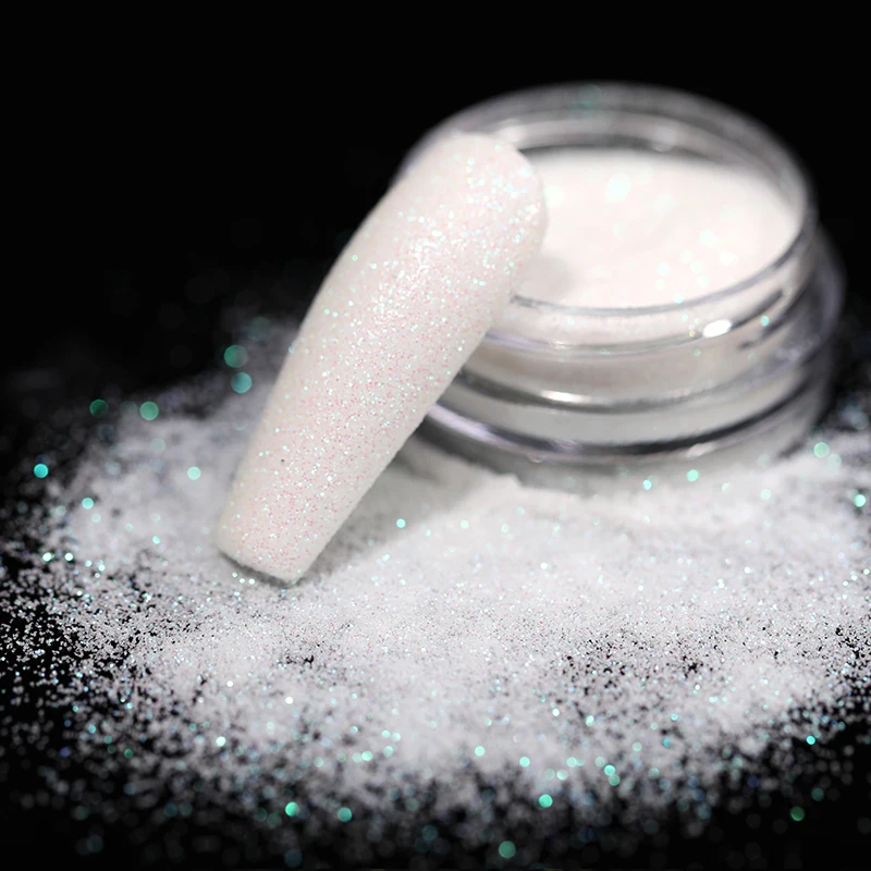 1pc iridescente prego glitter verde azul prata preto uv gel polonês em pó brilhante decoração poeira pigmento