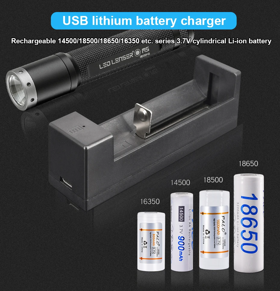 PALO 1/2/4สล็อต Li Ion 3.7V สำหรับ14500 18650 16340 18500 26650แบตเตอรี่ + LCD แบตเตอรี่ลิเธียม Charger
