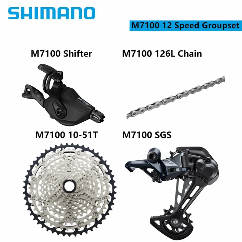 SHIMANO SLX M7100 12 Geschwindigkeit 10-51T 11-46T Groupset M7100 Shifter M7120 Schaltwerk Kassette für MTB Mountainbike Fahrrad – Detail 3