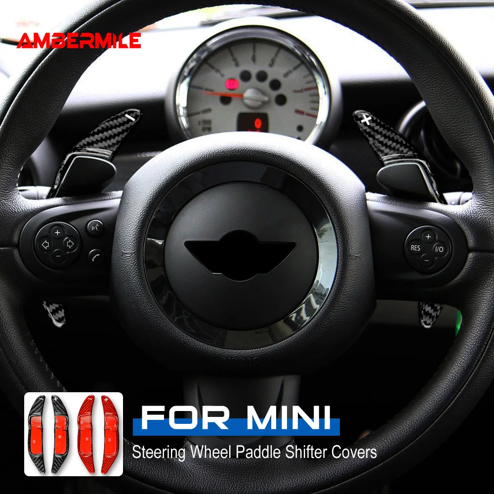 For Mini Cooper R55 R56 R57 R60 F54 F55 F57 F60 Countryman Car Steering Wheel Shifter Paddle Extension Carbon Fiber Accessories