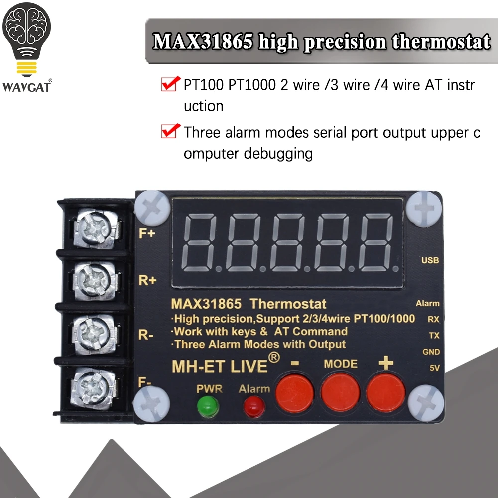 MAX31865 high precision isolated temperature collector module PT100 serial port output upper computer software debugging