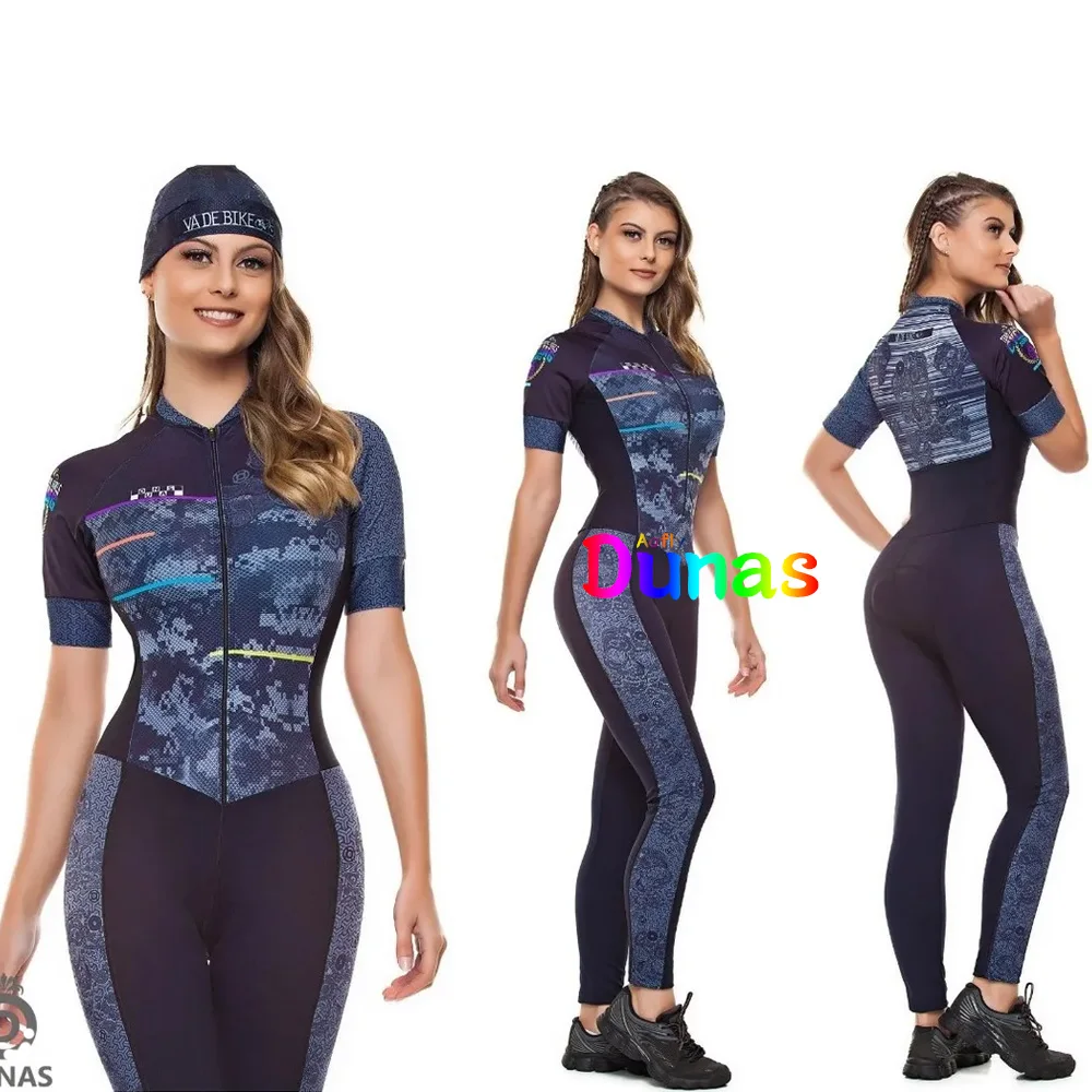 Abbigliamento a pedale Dunas verde donna ciclismo scimmia tuta da ciclismo corta pantaloni abbigliamento con Gel tute complete Pro Triathlon