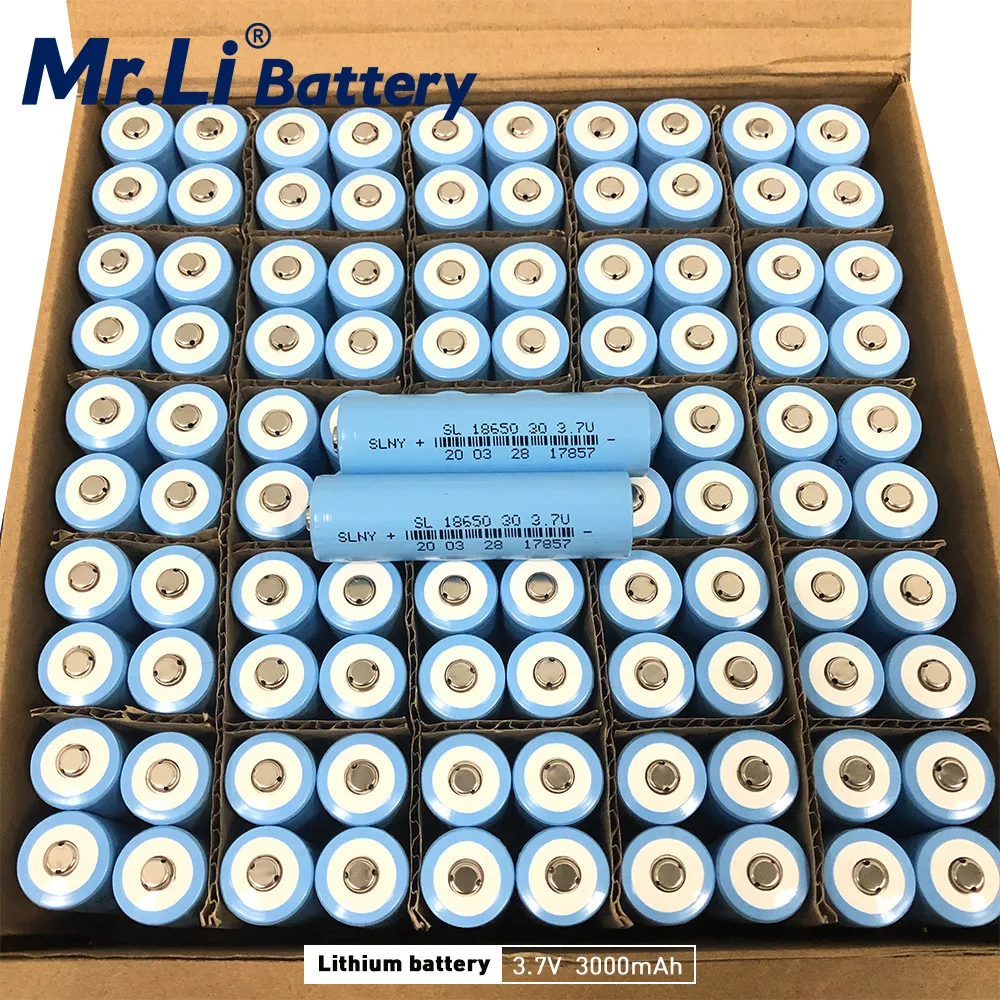 Mr.Li 100PCS 3.7V Li-Ion Lithium Rechargeable Battery Cells 1800mah 2500mah 2600mah 2900mah 3000mah For DIY Battery Pack