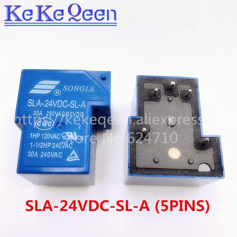 Power relays 5Pin SLA-05VDC-SL-A  SLA-12VDC-SL-A SLA-24VDC-SL-A SLA-48VDC-SL-A 5V 12V 24V 48V 30A T90 a group of normally open