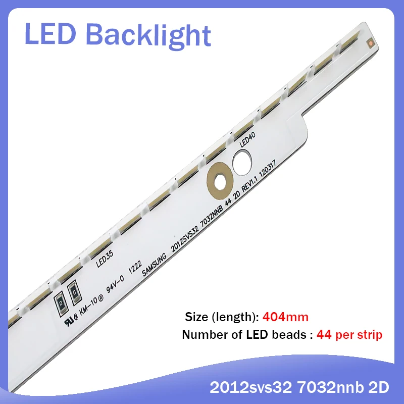 6V LED Backlight strip 44 lamp For 2012svs32 7032nnb 2D V1GE-320SM0-R1 32NNB-7032LED-MCPCB UA32ES5500 UE32ES6557 UE32ES6307