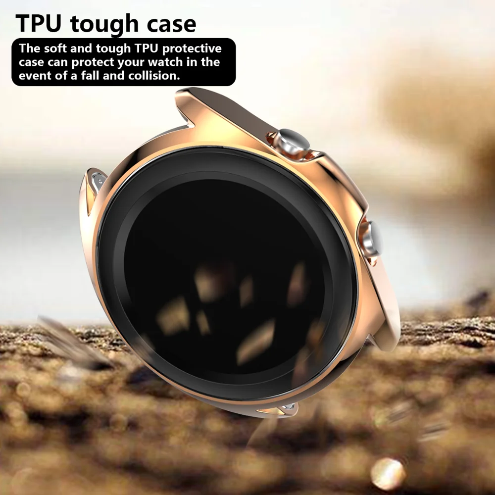 Plating TPU Case Bumper For Samsung Galaxy Watch 3 45mm 41mm Protective Cover For Samsung 3 Smartwatch Protector Frame Shell