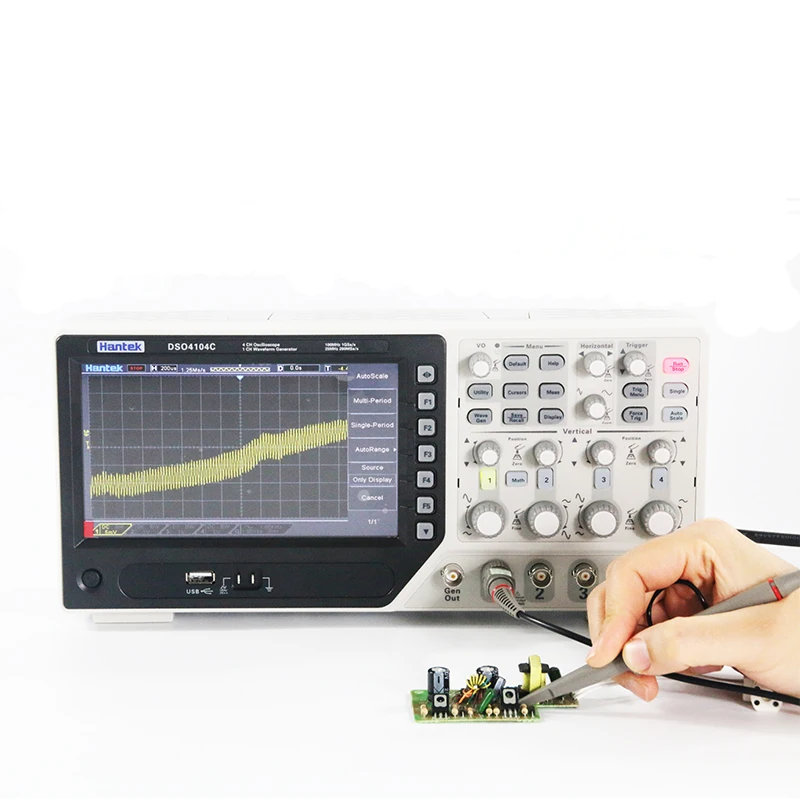 Hantek DSO4254C Digital Storage Oscilloscope 4 Channels 250Mhz LCD PC Portable USB Oscilloscopes +EXT+DVM+Auto range function