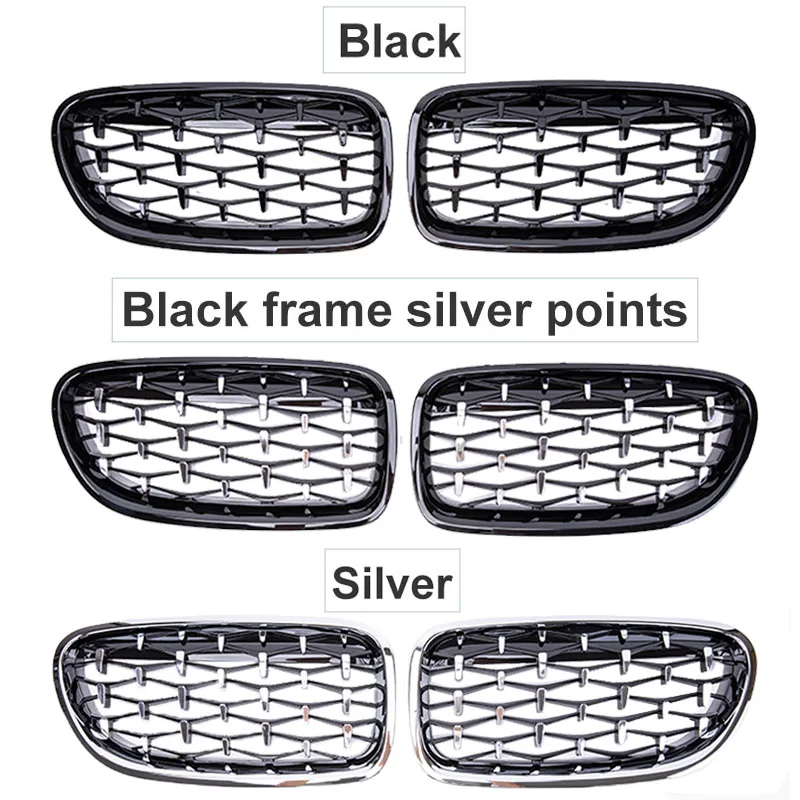 Car Front Bumper Sport Racing Grill Grilles For BMW 5 Series F10 F11 F18 520i 523i 528i  520d 530d 10-16 Diamond Kidney Grille