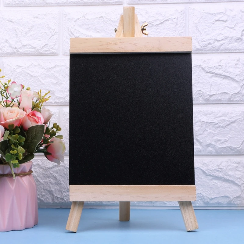 Large 20cmx21.5cm  Desktop Message Blackboard Easel Chalkboard Kids Wood Writing Boards Collapsible