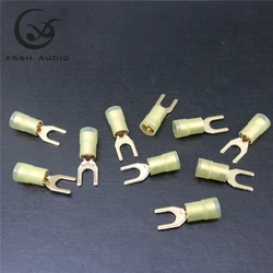 10pcs/bag XSSH Audio Socket HIFI Accessory-196 Degree Freezing Ttreatment OFC Copper Speaker Phono Cable Ground Wire Connector